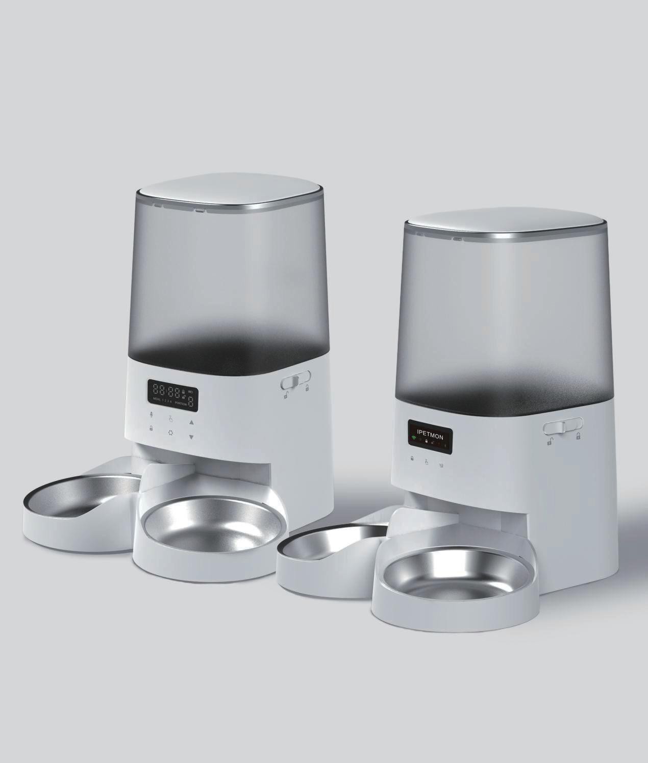 Automatic Pet Feeder - Dual Bowl - WiFi - Button PTM-201WiFi